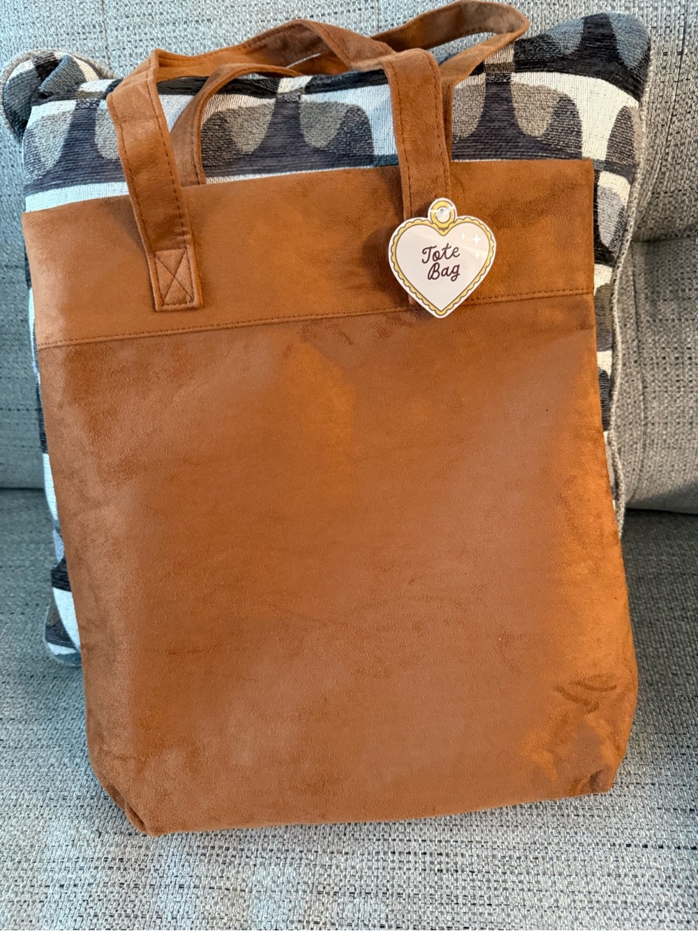 🌸NEW🌸Suede Tote Bag in Warm Cognac